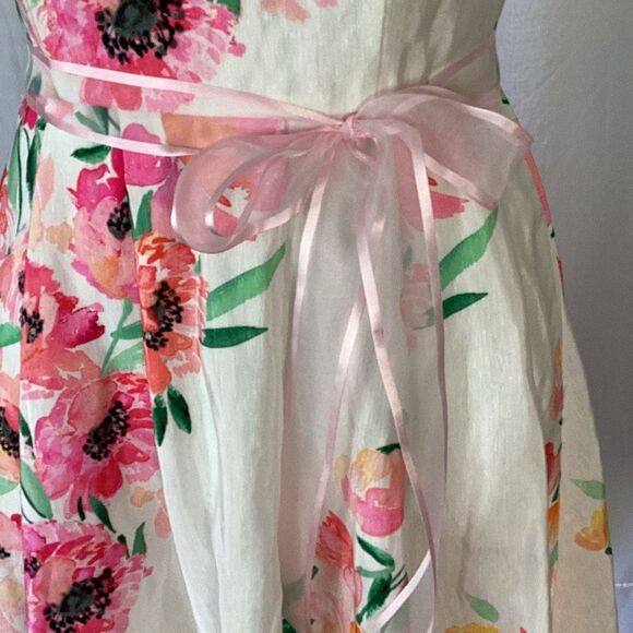 ModCloth Hotline Spring Floral Retro Dress Women’s M Pink Lined Sleeveless - Picture 7 of 10